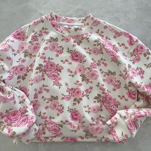 Altar’d State floral crop sweatshirt, size XS
